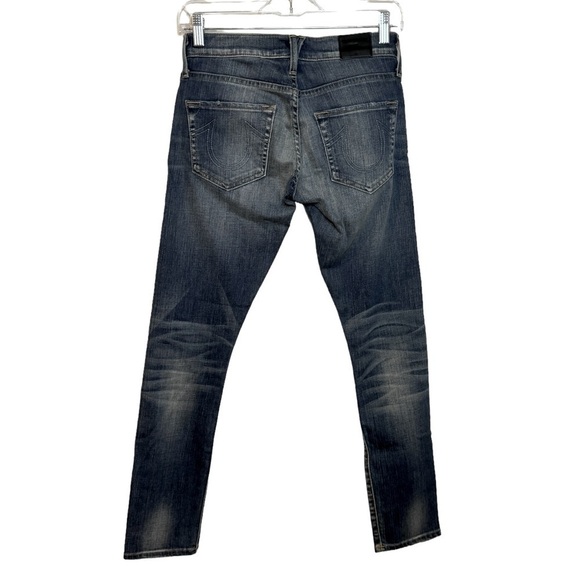 True Religion Liv Low Rise Relaxed Skinny denim jeans button fly women’s 24 - Picture 2 of 13